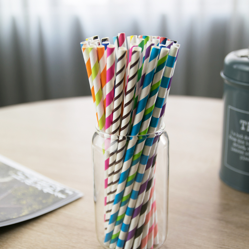 Biodegradable Disposable Coffe Cup Drinks Paper Straw 