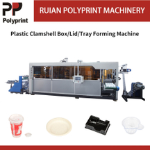 Full Automatic Plastic Clamshell Box Food Conatiner Lid Thermoforming Machine